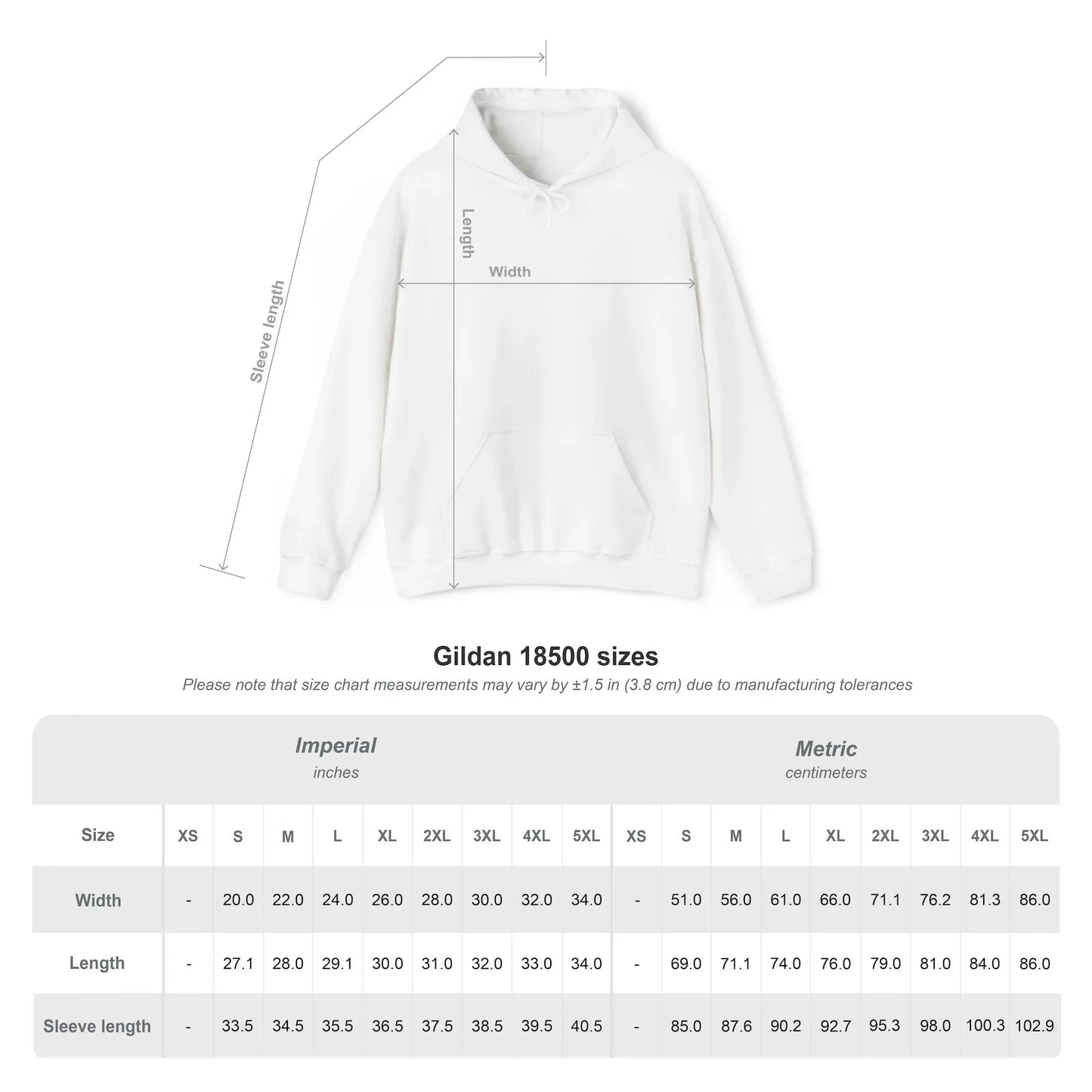 Size chart Boss Pullover Hoodie — Bold Statement Pullover - Phresh Fashion