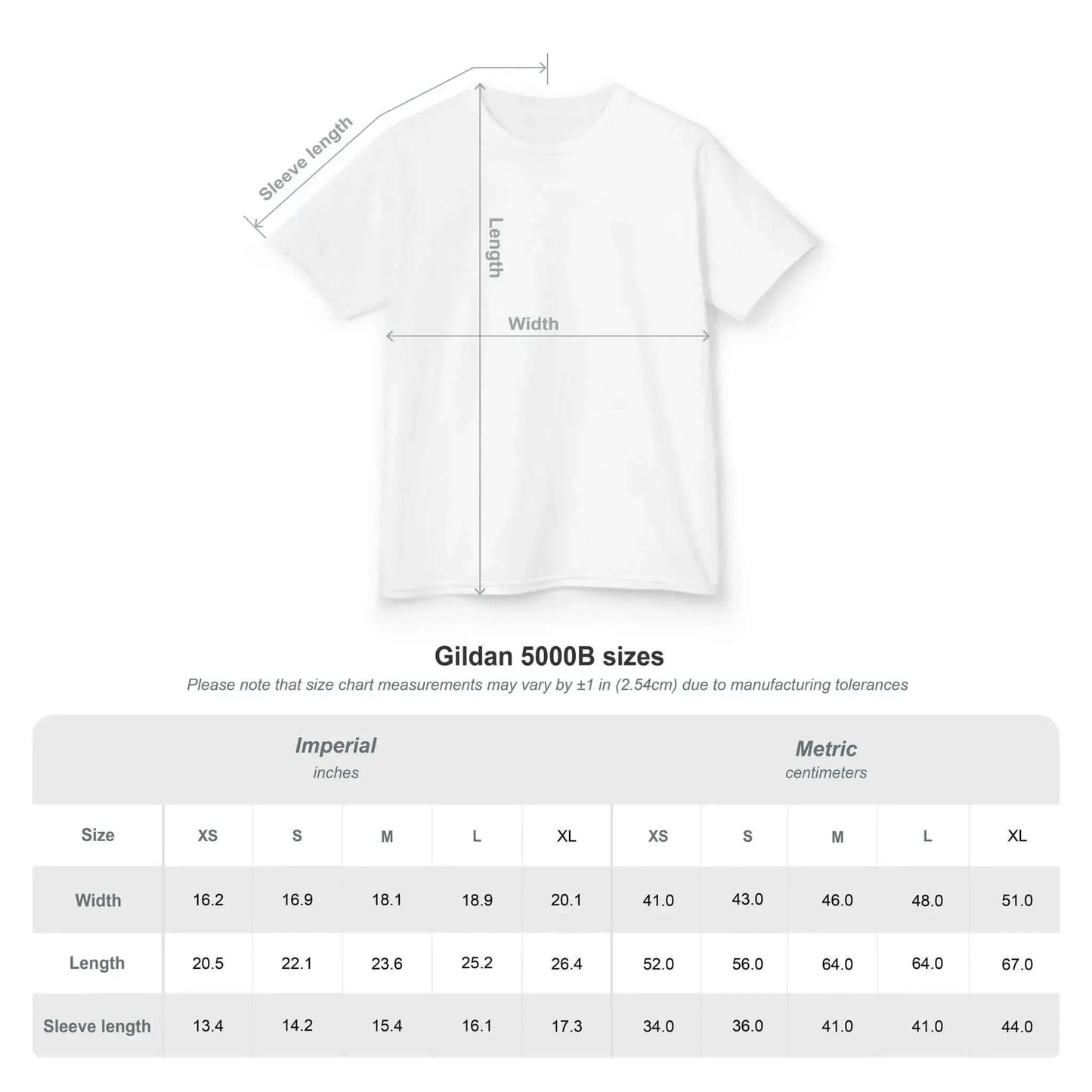 Size Chart Kids Kindness is Free - Heart Tee