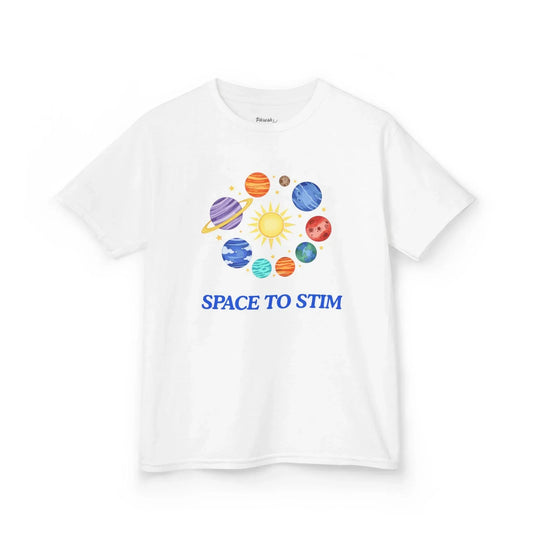 Kids Tee — "Space to Stim" Colorful Planet Solar System Shirt - Phresh Fashion