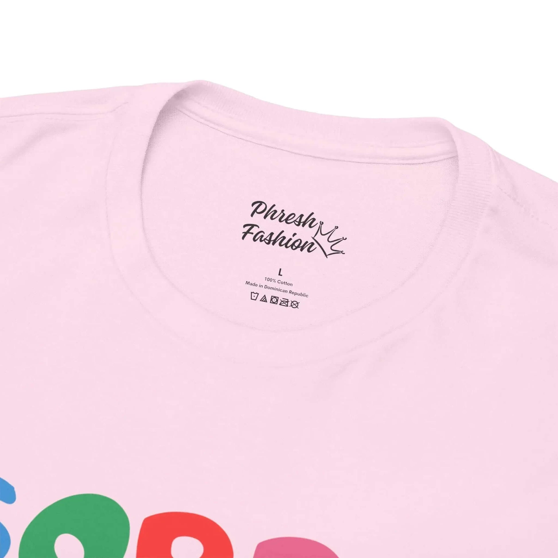 Close up light pink Sorry For What My Face Said Tee