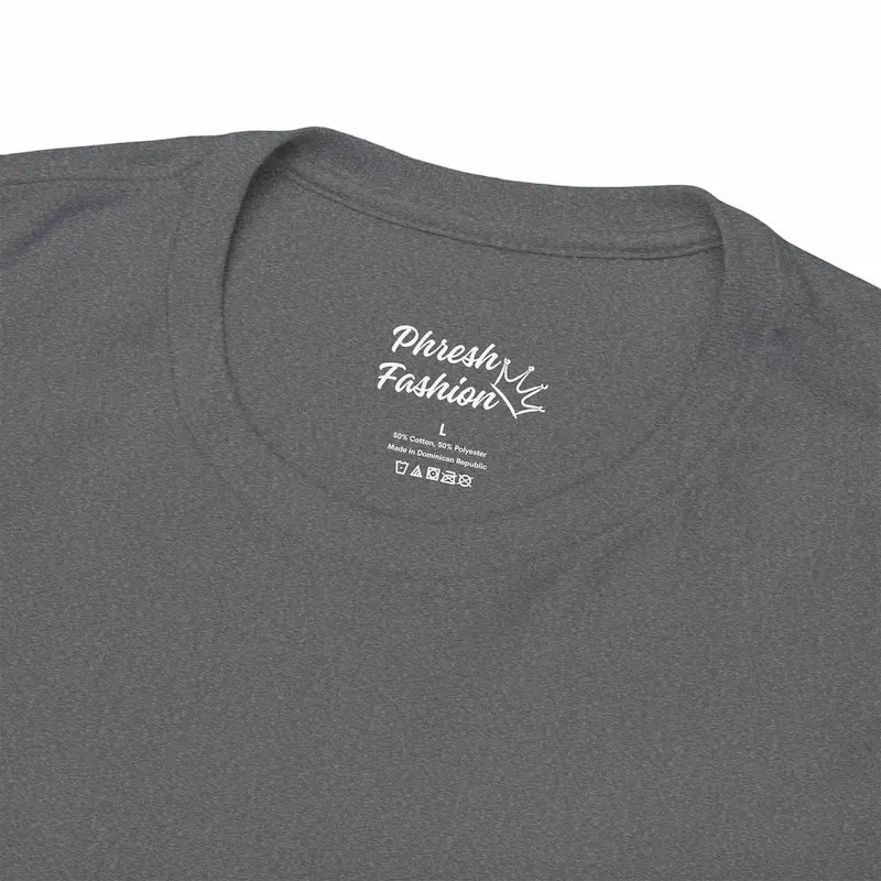 Brown t-shirt with 'Phresh Fashion' branding on a white background