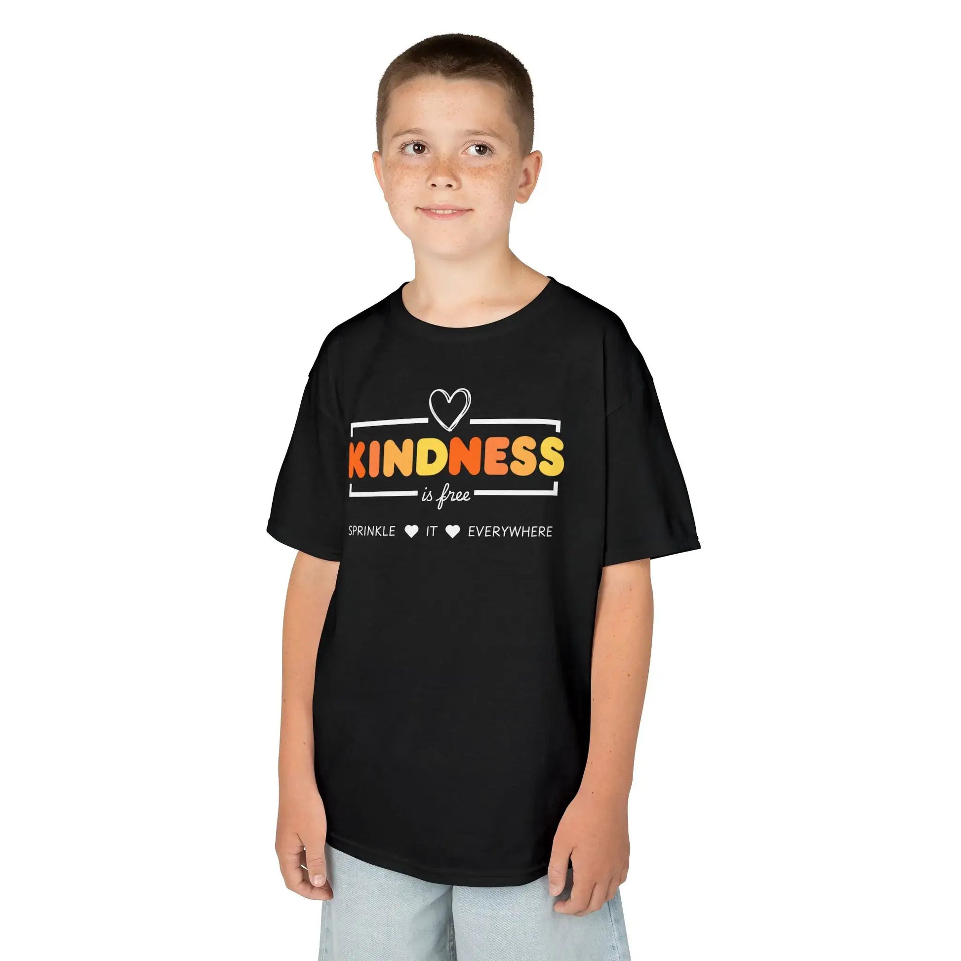 Black Kids Kindness is Free - Heart Tee