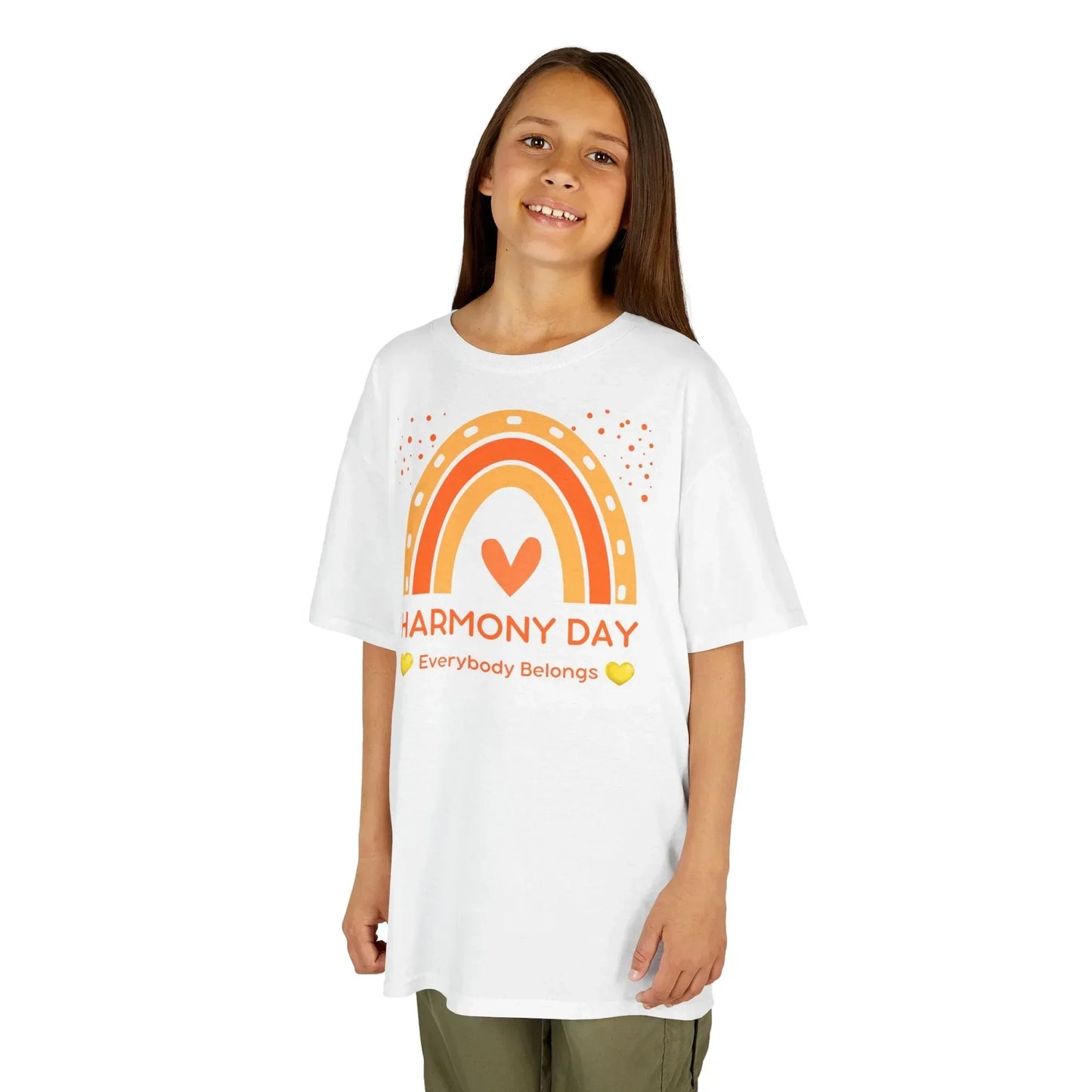 Kids Tee — Harmony Day Rainbow "Everybody Belongs" - Phresh Fashion 