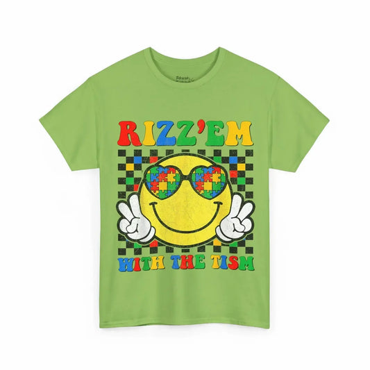 Rizz'em With The Tism Smiley Tee - Phresh Fashion 