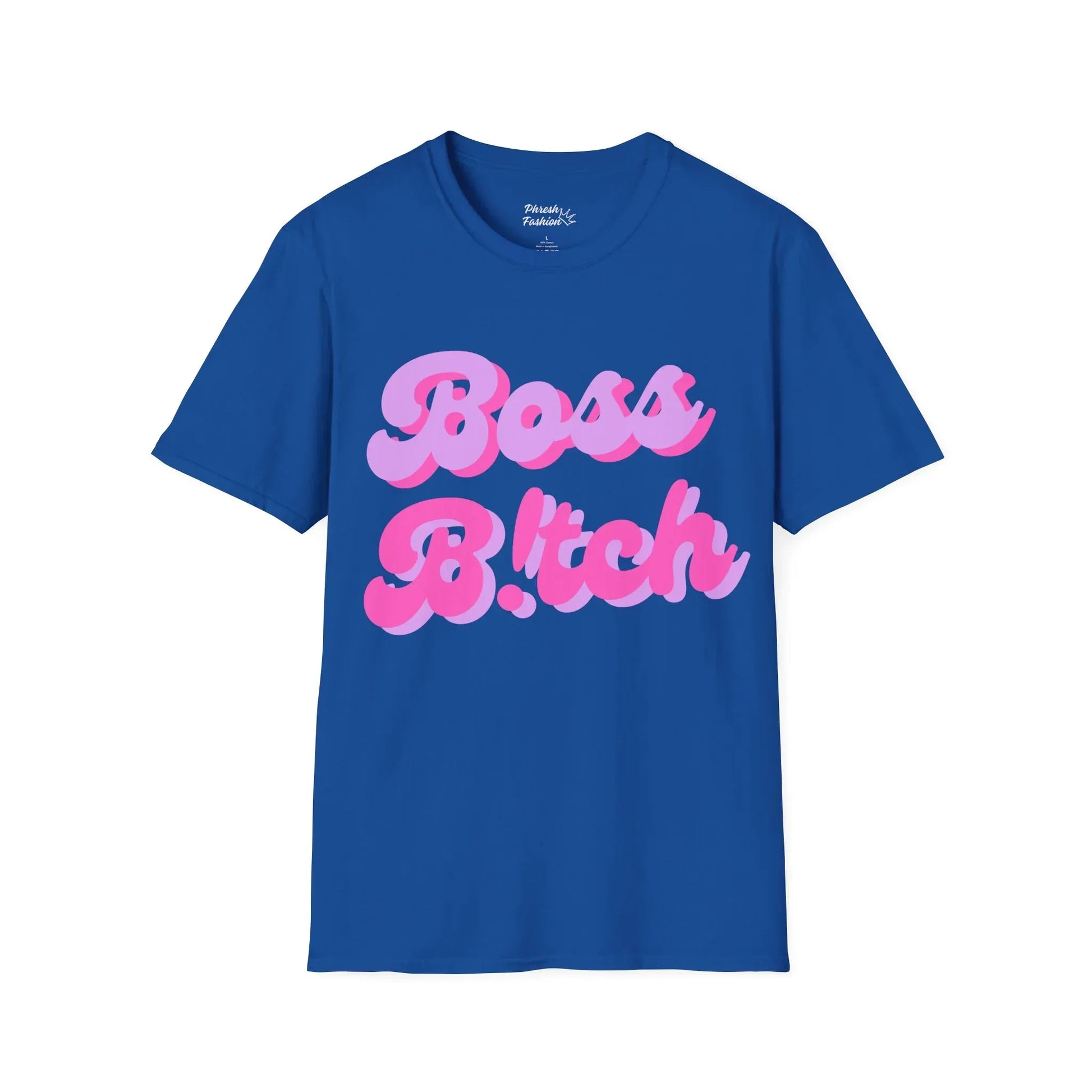 Boss B!tch T-Shirt — Pink 3D Script Statement Tee - Phresh Fashion 