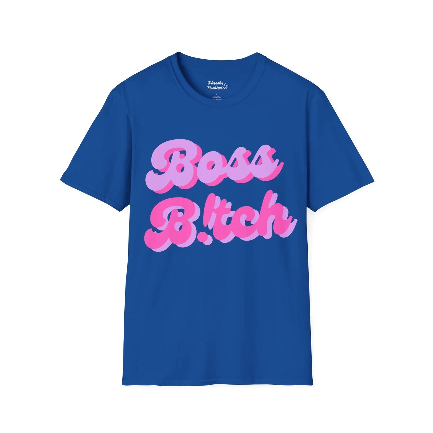Boss B!tch T-Shirt — Pink 3D Script Statement Tee