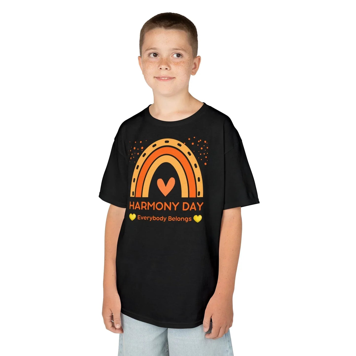Kids Tee — Harmony Day Rainbow "Everybody Belongs" - Phresh Fashion 