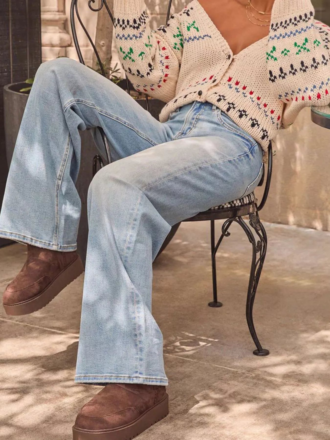 Washed Wide Leg Women Denim Jeans