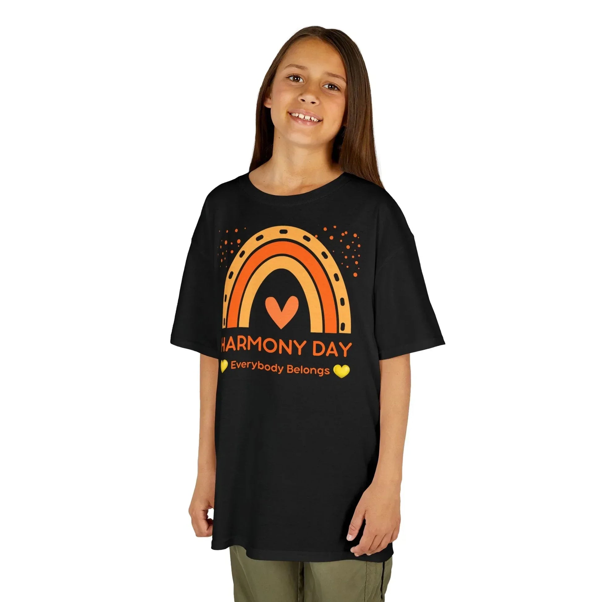 Kids Tee — Harmony Day Rainbow "Everybody Belongs" - Phresh Fashion 