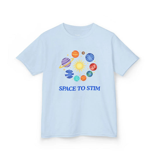 Kids Tee — "Space to Stim" Colorful Planet Solar System Shirt - Phresh Fashion 