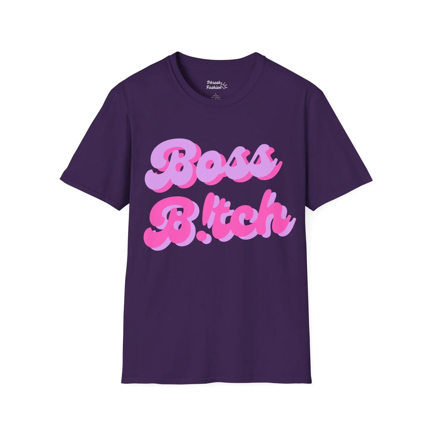 Boss B!tch T-Shirt — Pink 3D Script Statement Tee - Phresh Fashion 