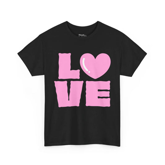 LOVE Heart Graphic Tee — Casual Valentine’s Day Shirt - Phresh Fashion 