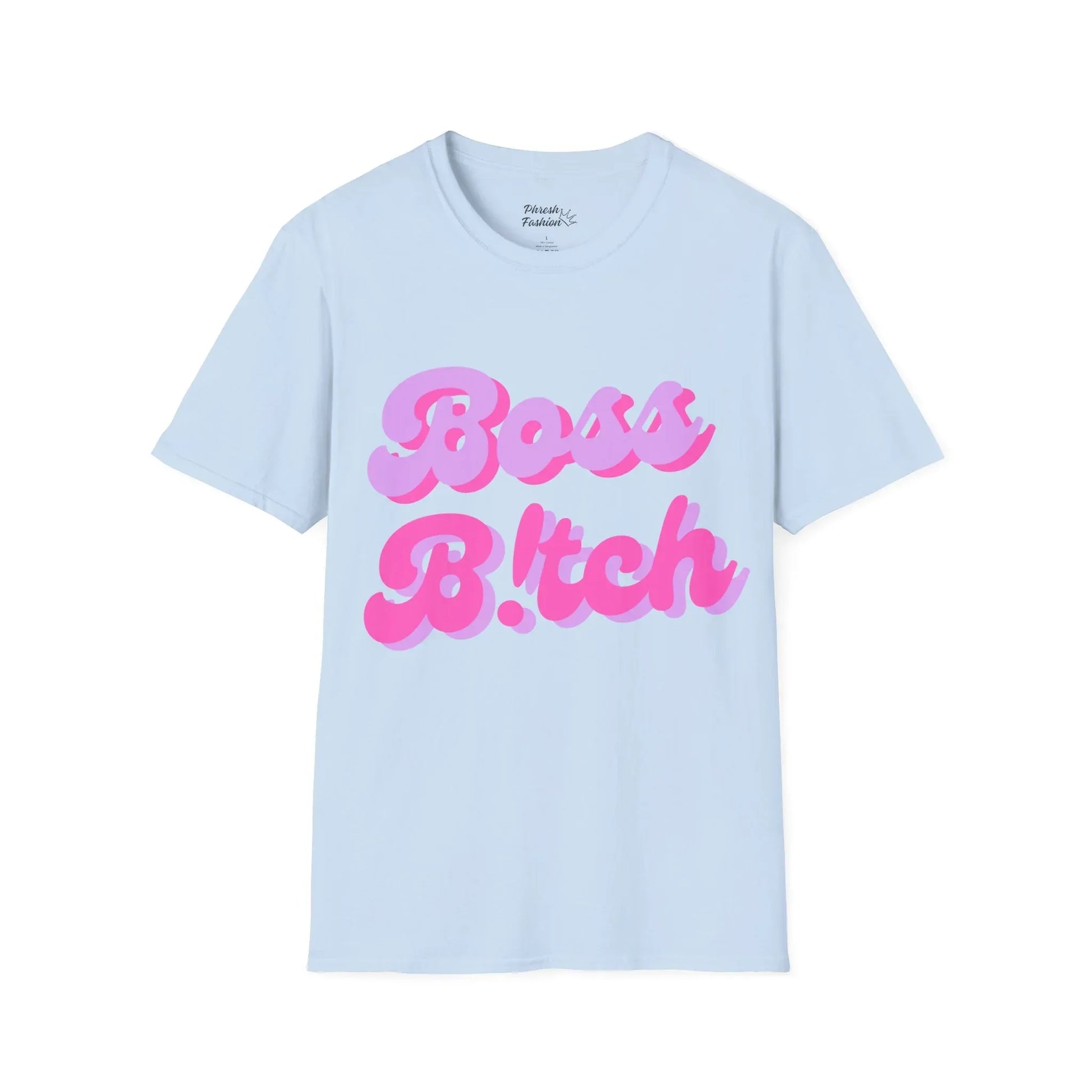Boss B!tch T-Shirt — Pink 3D Script Statement Tee - Phresh Fashion 