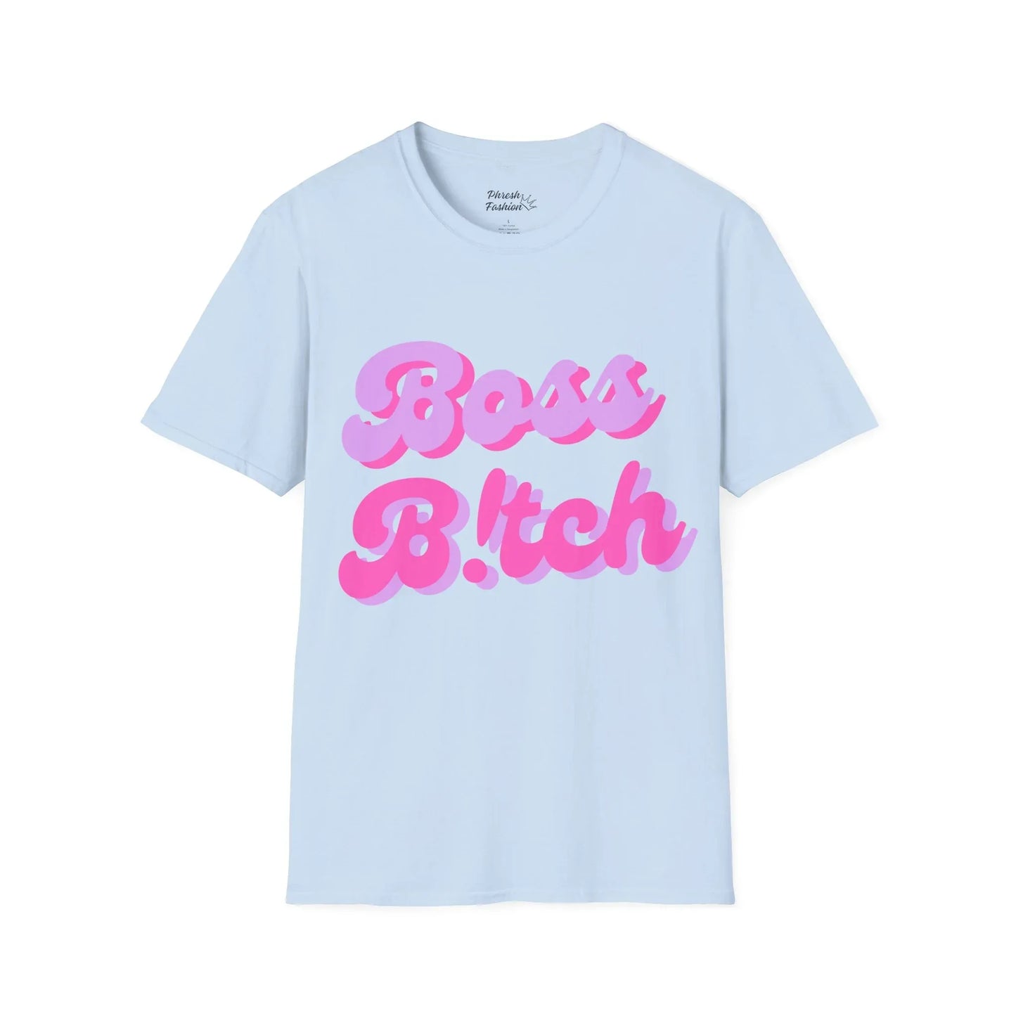 Boss B!tch T-Shirt — Pink 3D Script Statement Tee