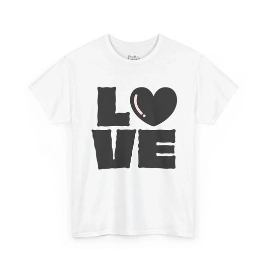 LOVE Heart Graphic Tee — Casual Valentine’s Day Shirt - Phresh Fashion 