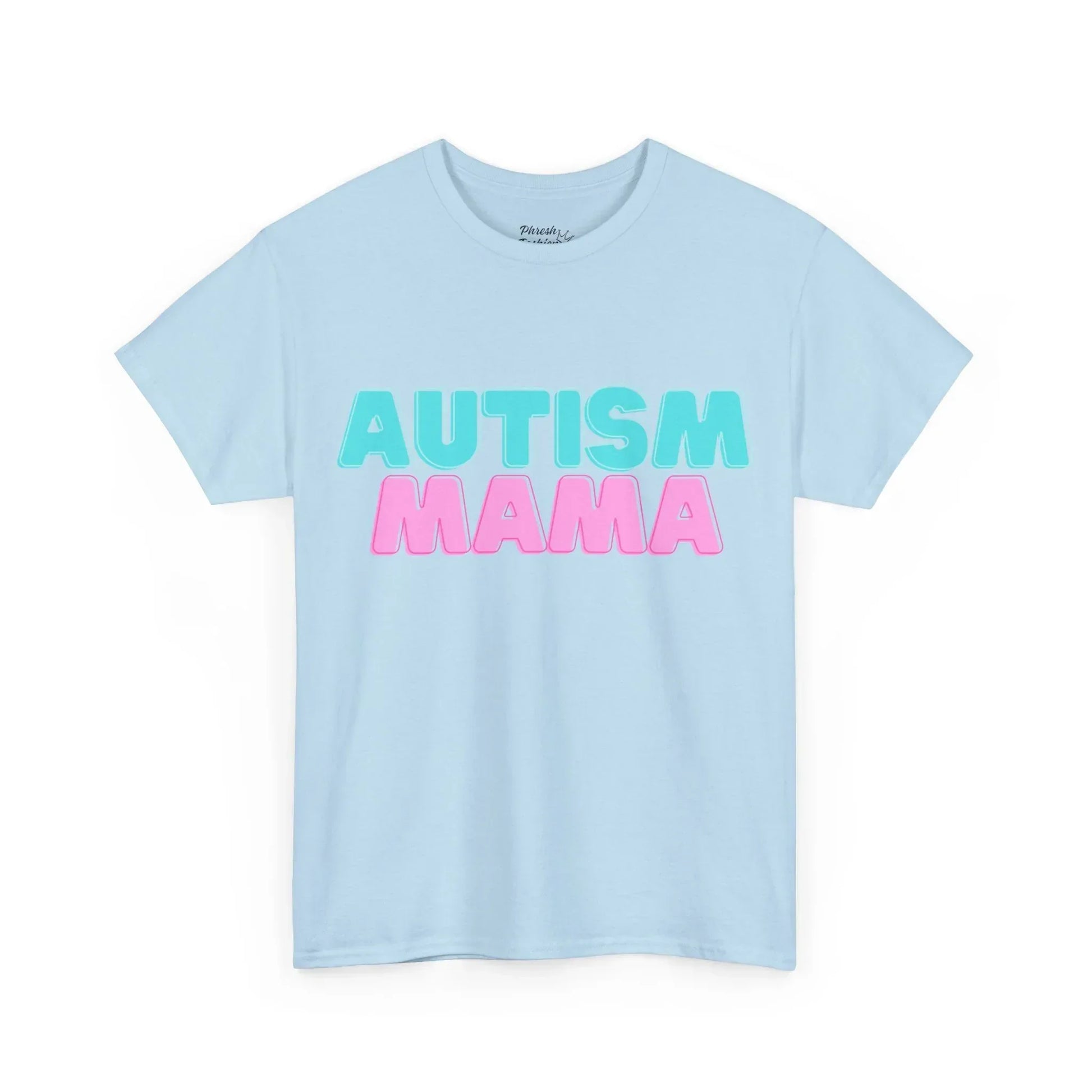 Autism Mama T-Shirt — Bold Blue & Pink Awareness Tee for Moms - Phresh Fashion 