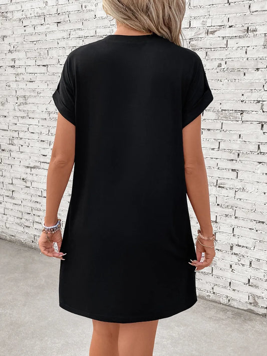 Short Sleeve Mini Tee Mum Dress