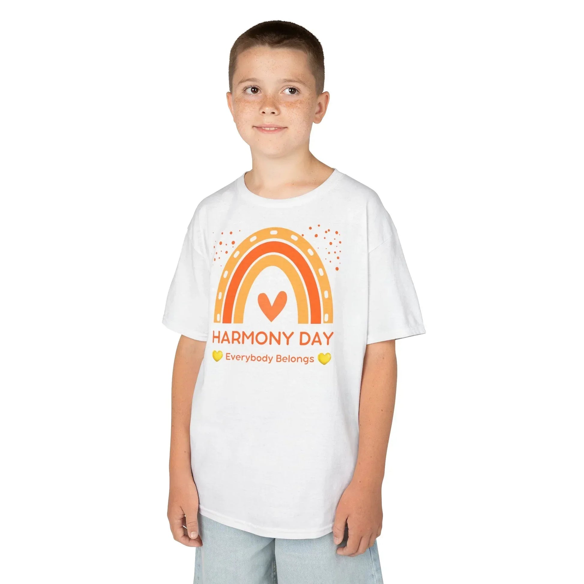 Kids Tee — Harmony Day Rainbow "Everybody Belongs" - Phresh Fashion 