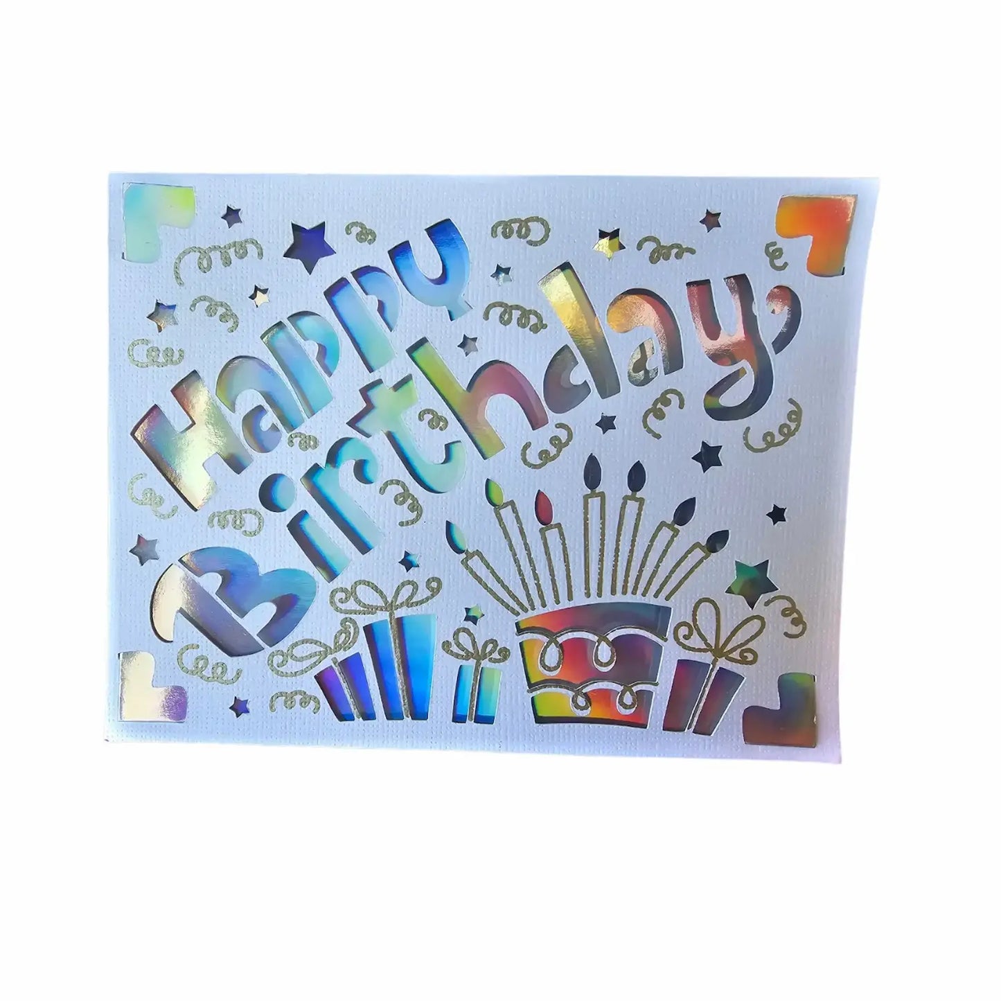 Birthday Card – Light Blue / Silver / Happy Birthday | Phresh Fashion
