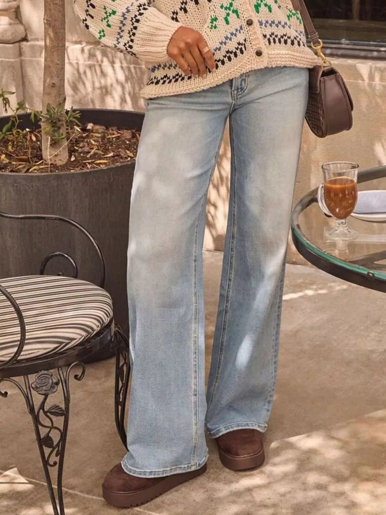 Washed Wide Leg Women Denim Jeans