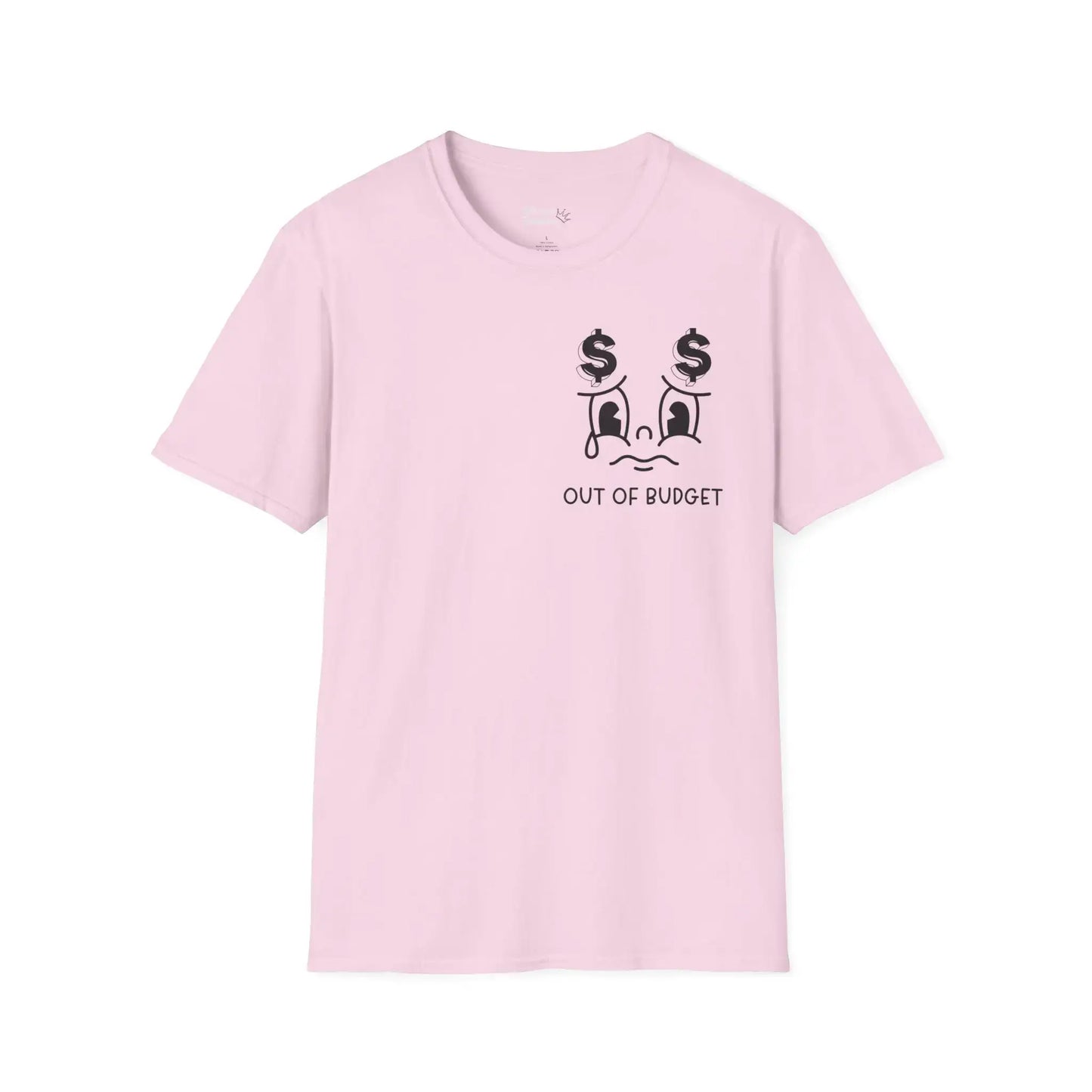 Pink t-shirt with text too broke to live too broke to die