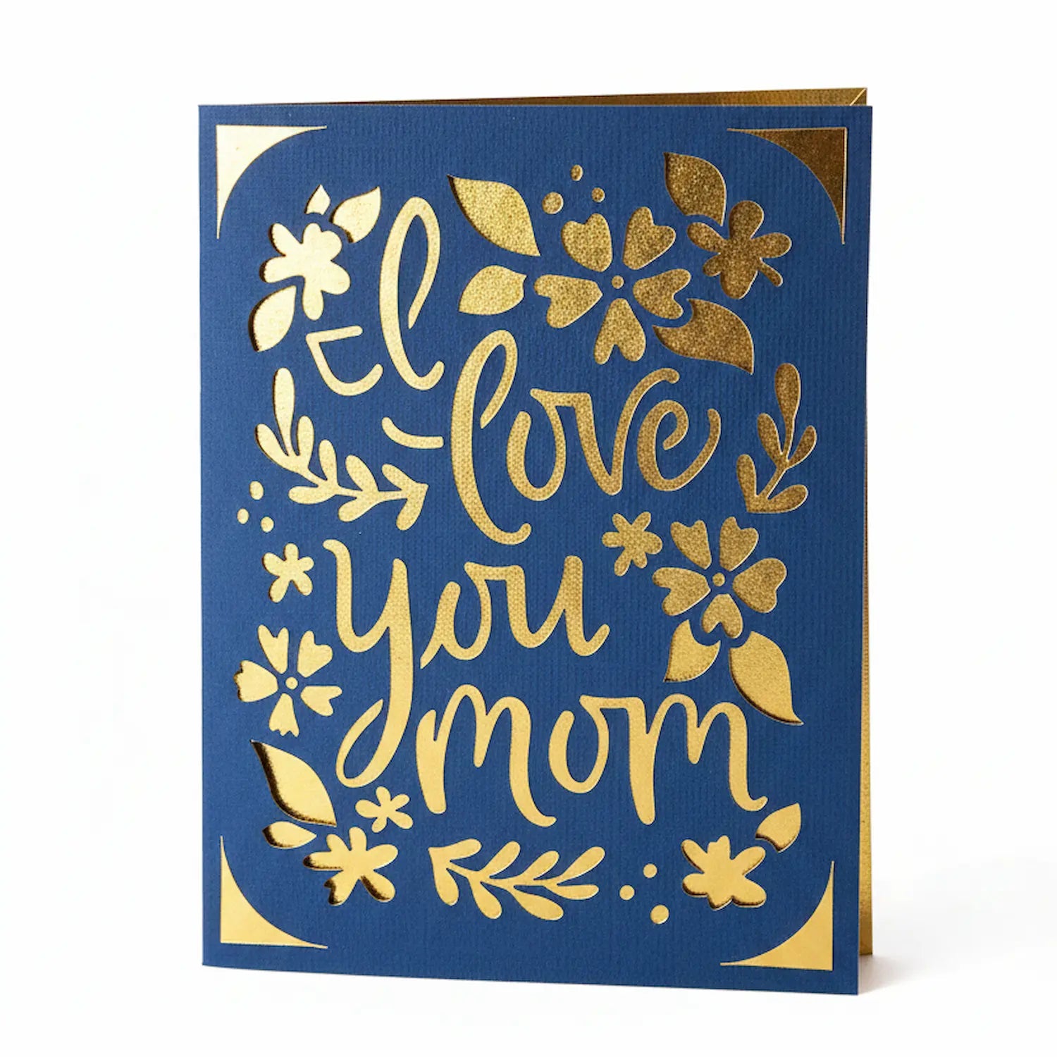 Mother's Day Card – Blue / Gold / I Love You Mum | Phresh Fashion