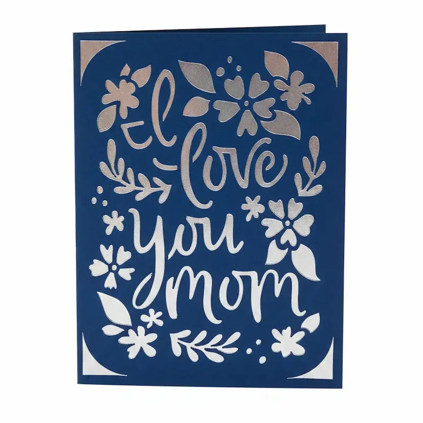 Mother's Day Card – Blue / Silver / I Love You Mum | Phresh Fashion