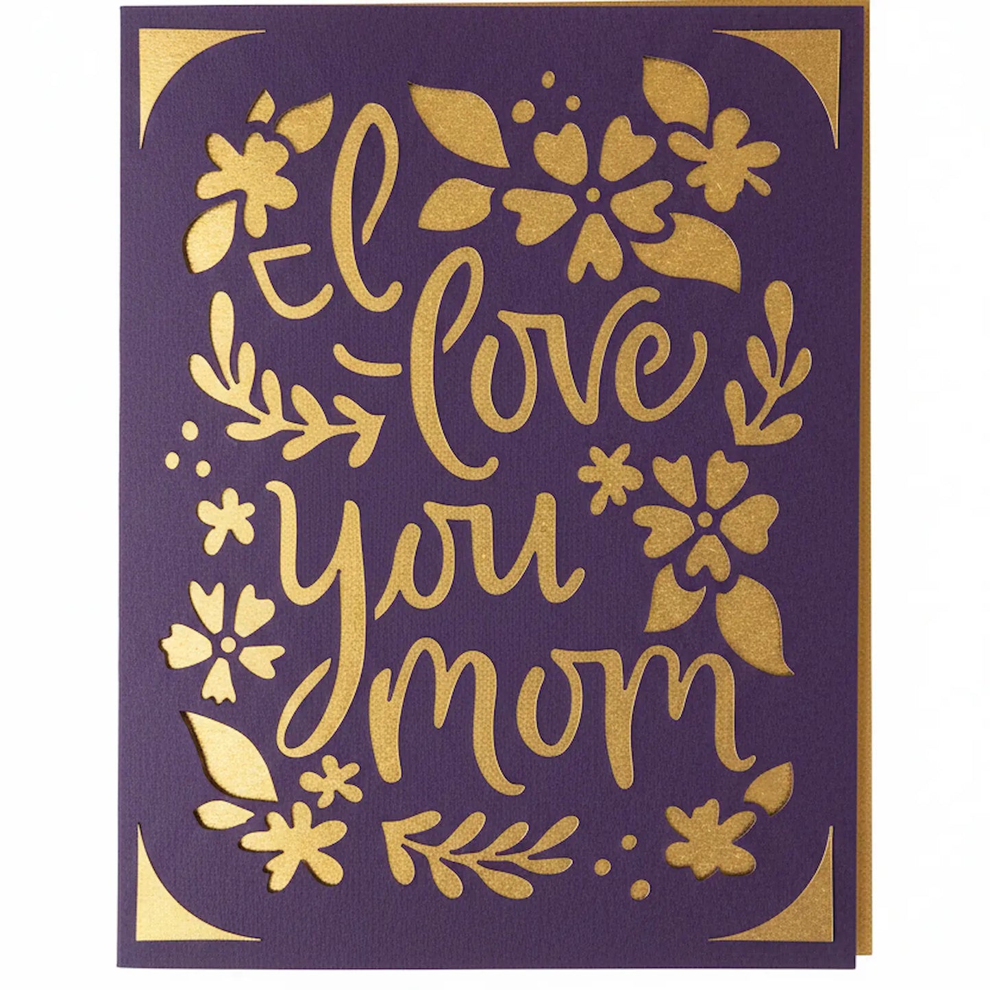 Mother's Day Card – Purple / Gold / I Love You Mum | Phresh Fashion