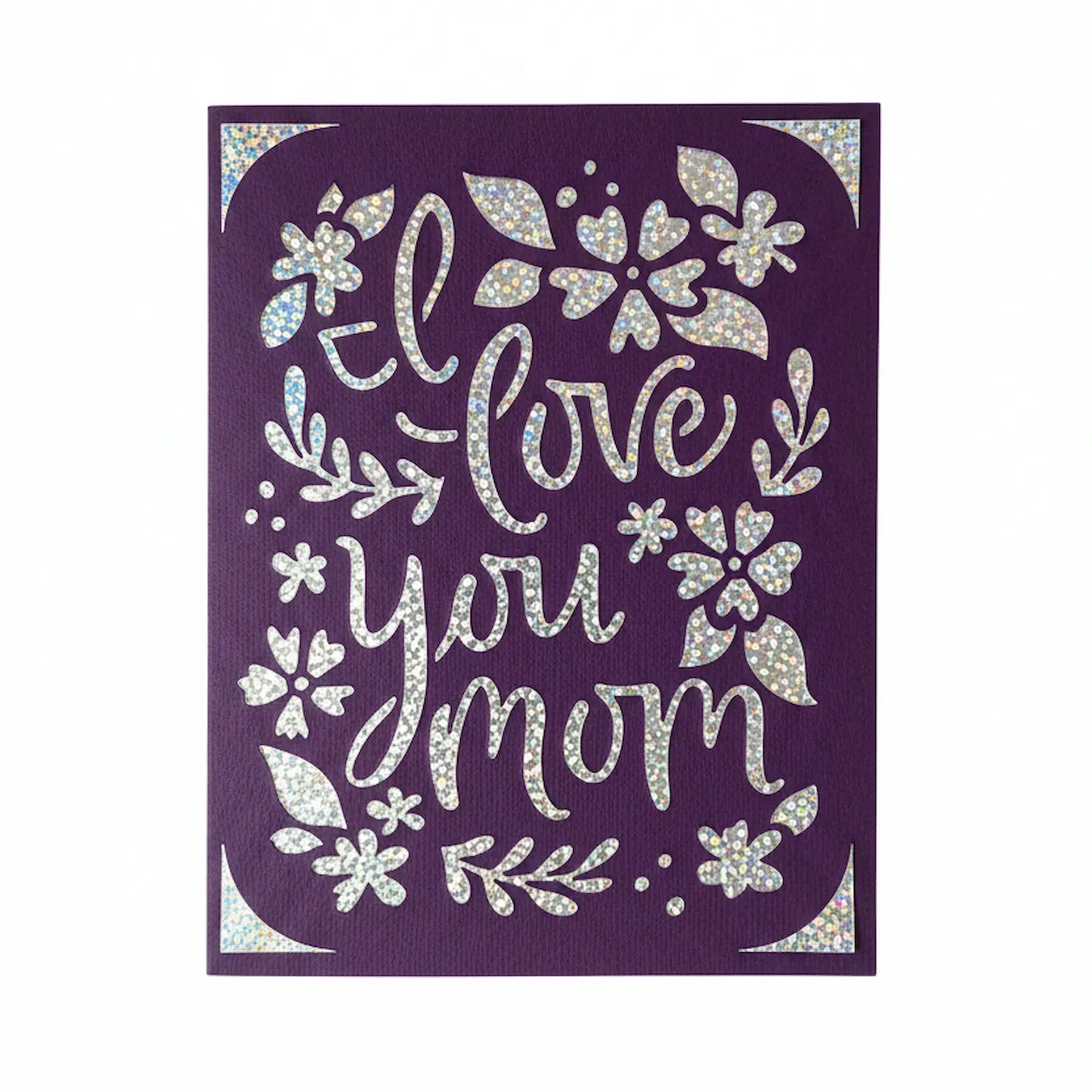 Mother's Day Card – Purple / Silver / I Love You Mum | Phresh Fashion