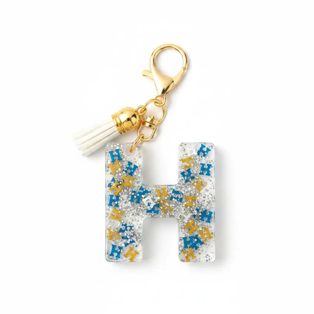 Personalised Letter H Resin Keyring | Phresh Fashion