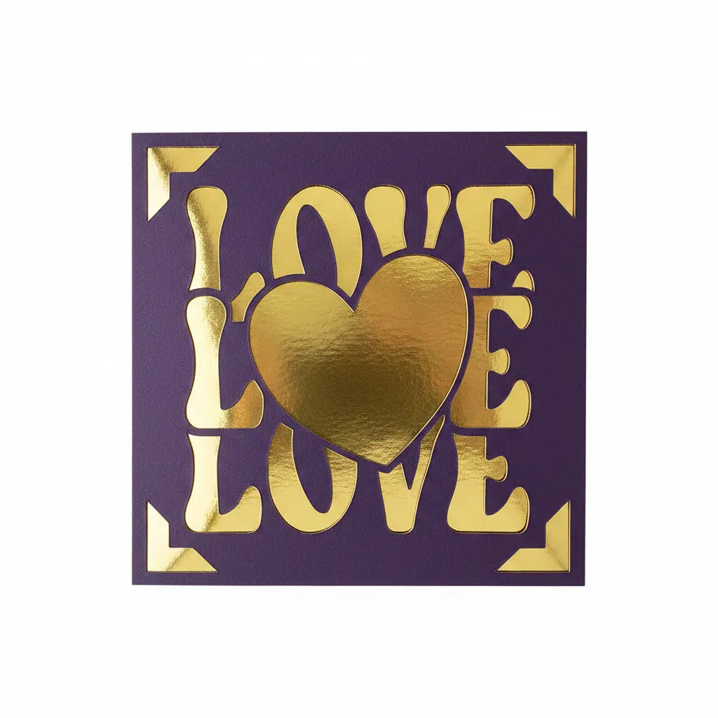 Love Card – Purple / Gold | Phresh Fashion