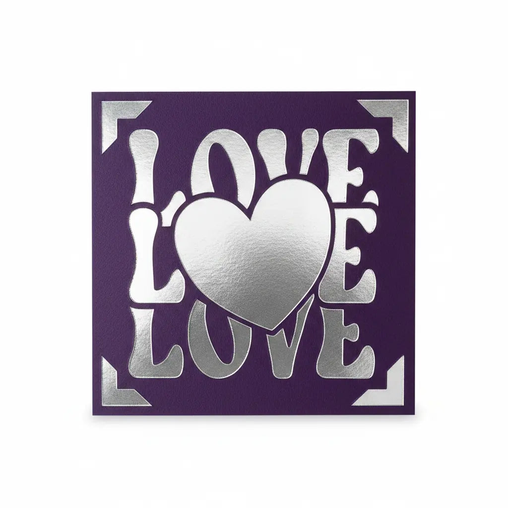 Love Card – Purple / Silver | Phresh Fashion