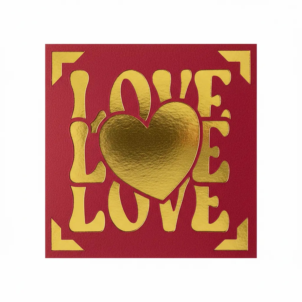 Love Card – Red / Gold including heart | Phresh Fashion