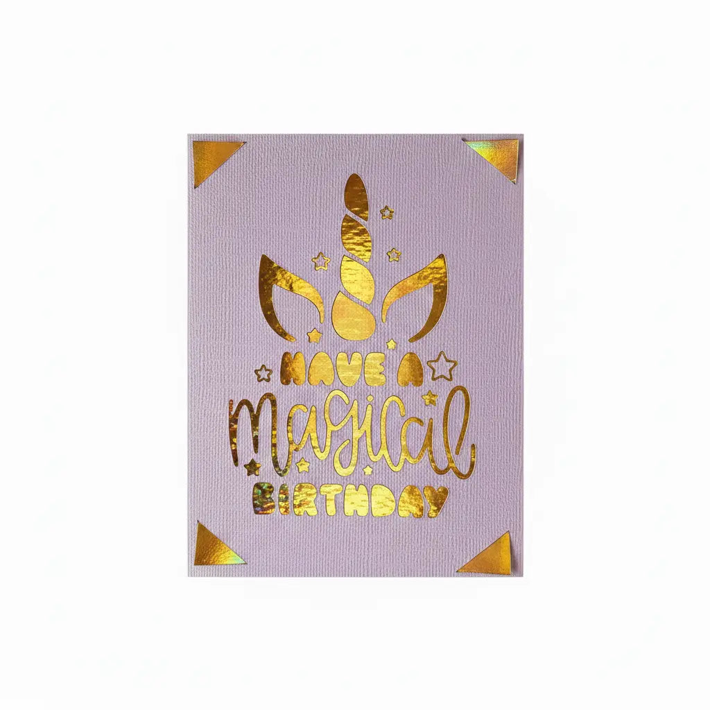 Birthday Card – Pink / Gold / Unicorn Magical | Phresh Fashion