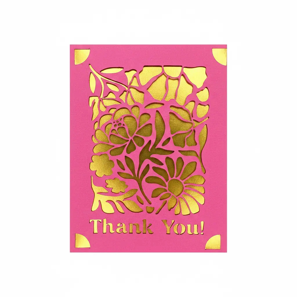Thank You Card – Pink / Gold | Phresh Fashion